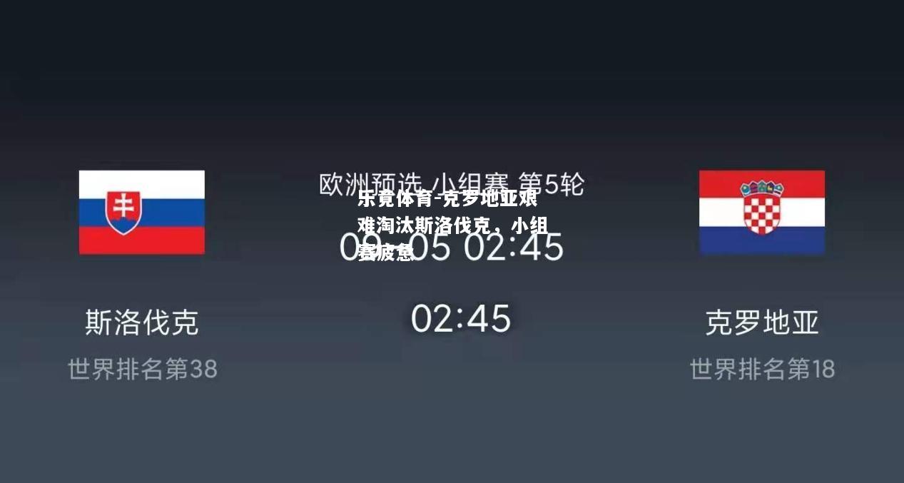 克罗地亚艰难淘汰斯洛伐克，小组赛疲惫